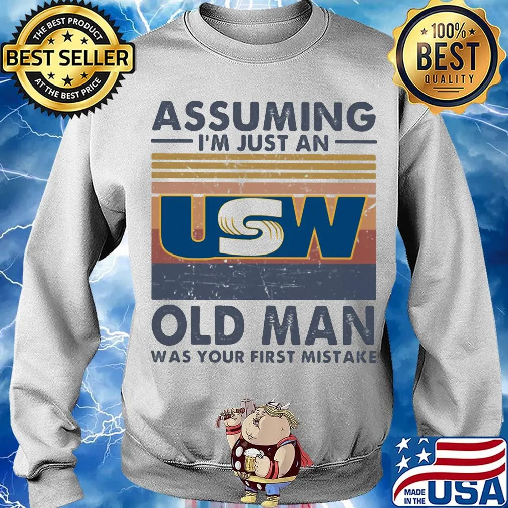 United steelworkers assuming I'm just an old lady was your first mistake vintage s Sweater