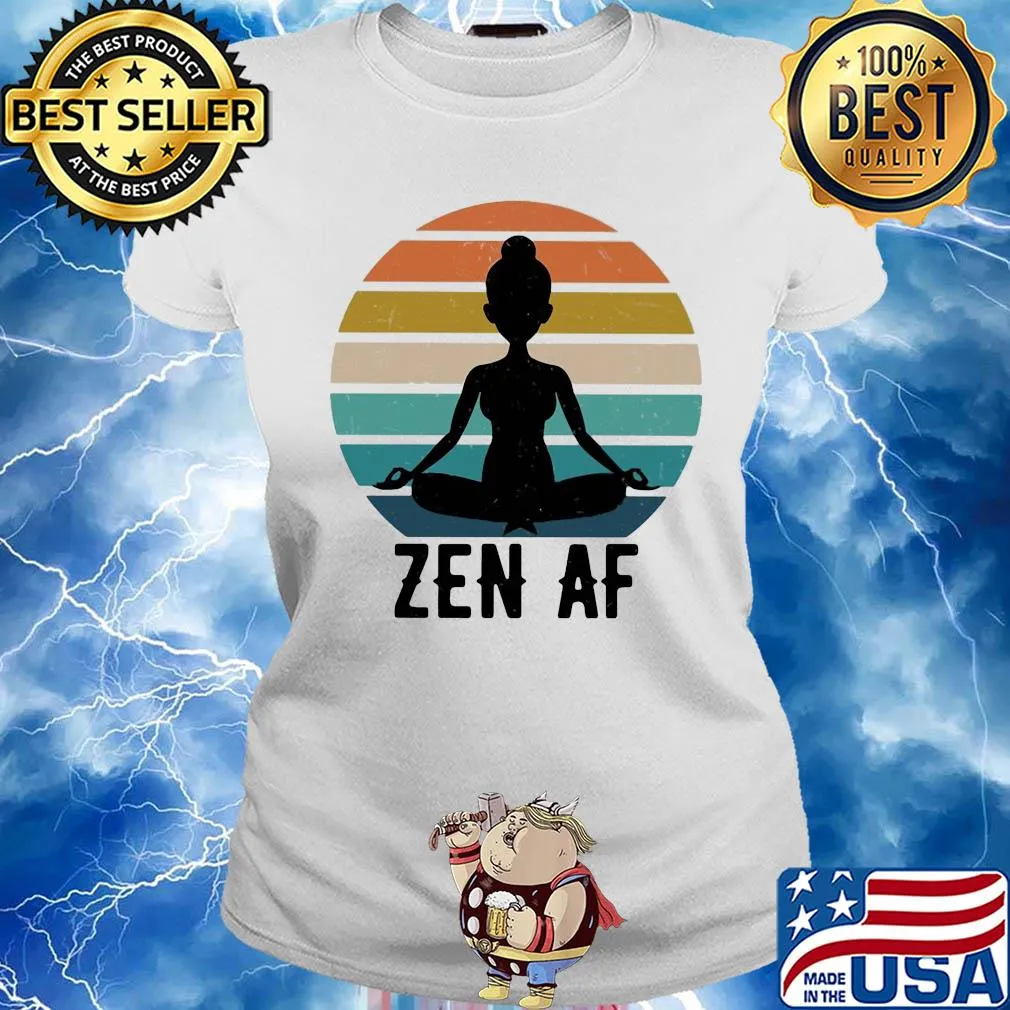 Yoga woman zen af vintage s Ladies tee