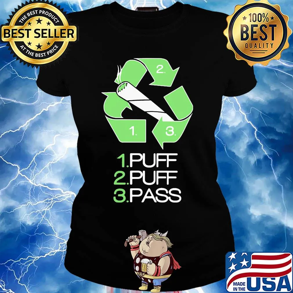 1 puff 2 puff 3 pass smoking s Ladies tee