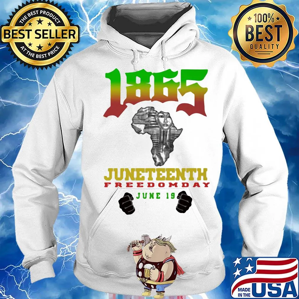 1865 map juneteenth freedom day June 19 hand s Hoodie
