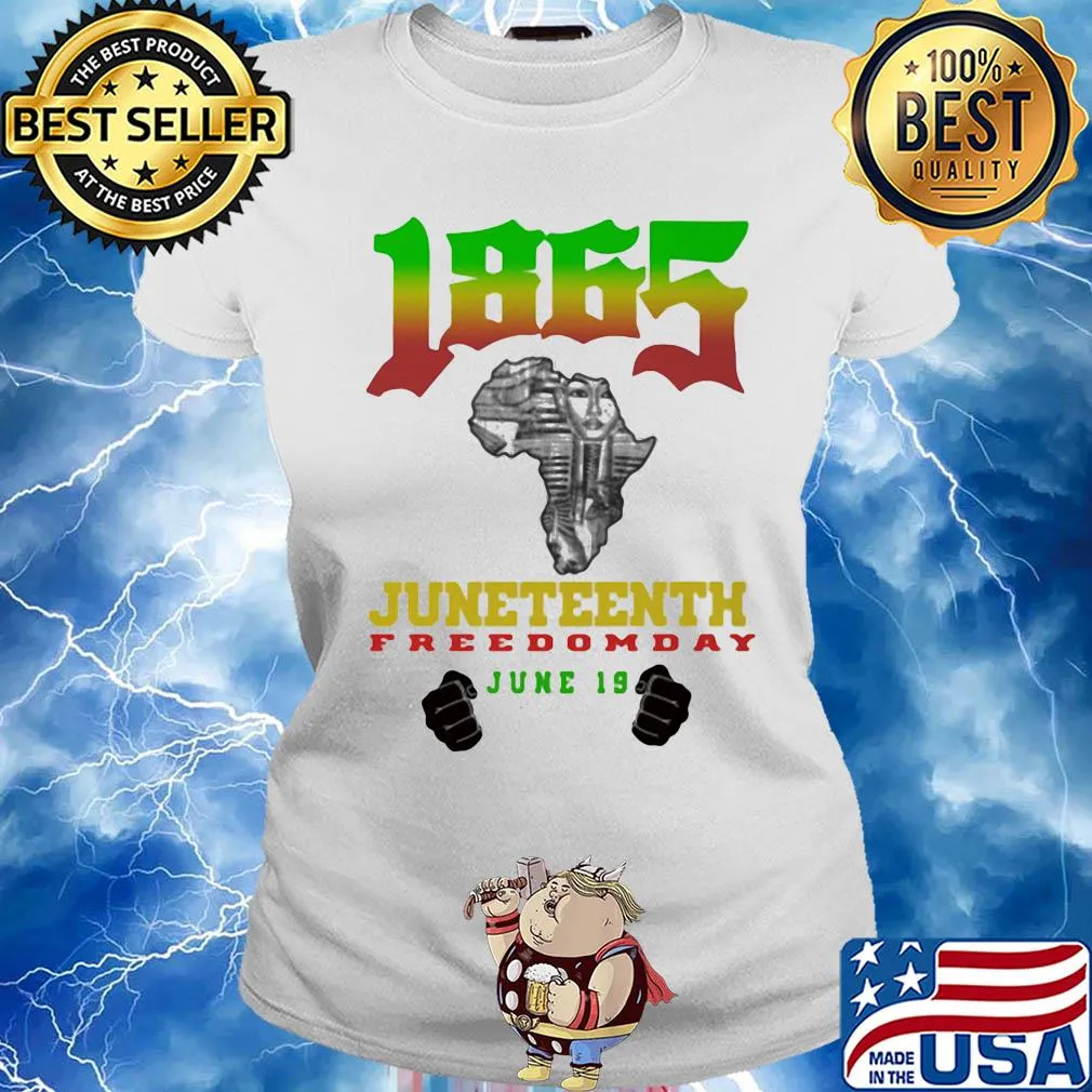 1865 map juneteenth freedom day June 19 hand s Ladies tee