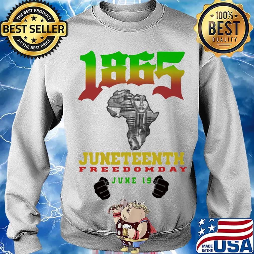 1865 map juneteenth freedom day June 19 hand s Sweater