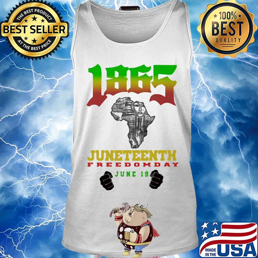 1865 map juneteenth freedom day June 19 hand s Tank top