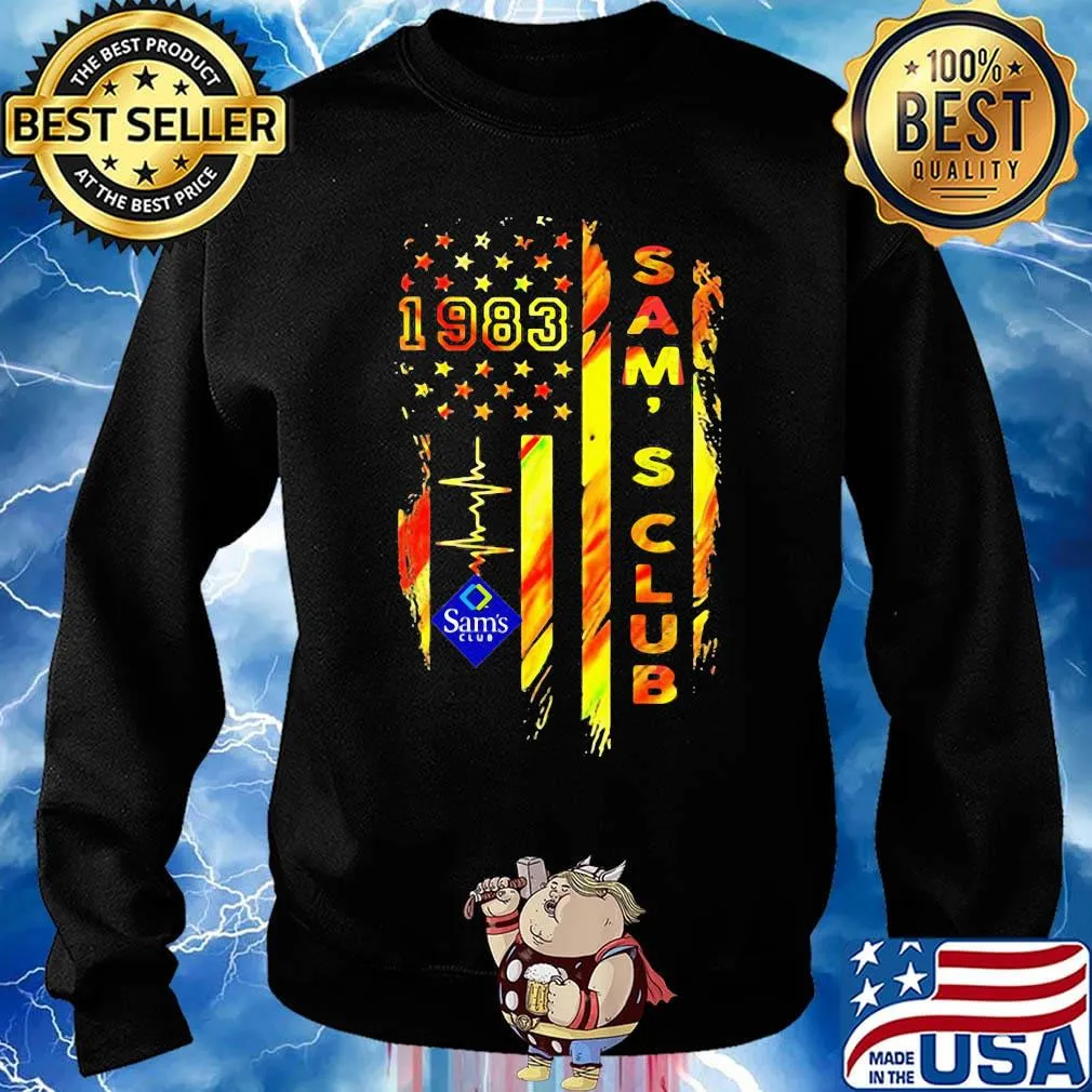 1983 sam's club heartbeat american flag independence day s Sweater