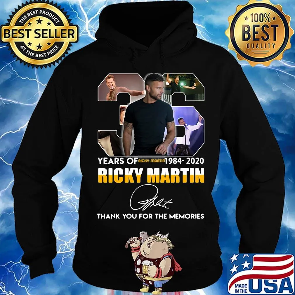 36 years of 1984 2020 ricky martin thank you for the memories signature s Hoodie