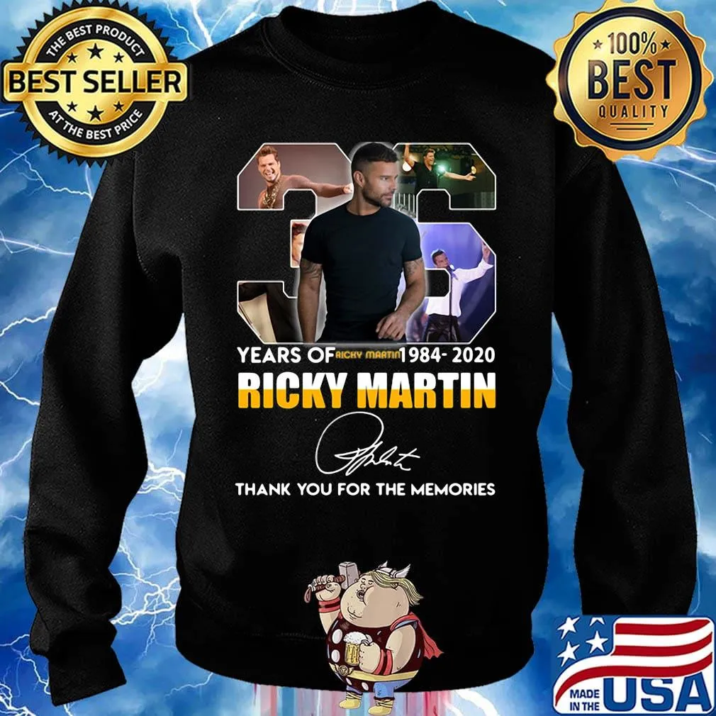 36 years of 1984 2020 ricky martin thank you for the memories signature s Sweater