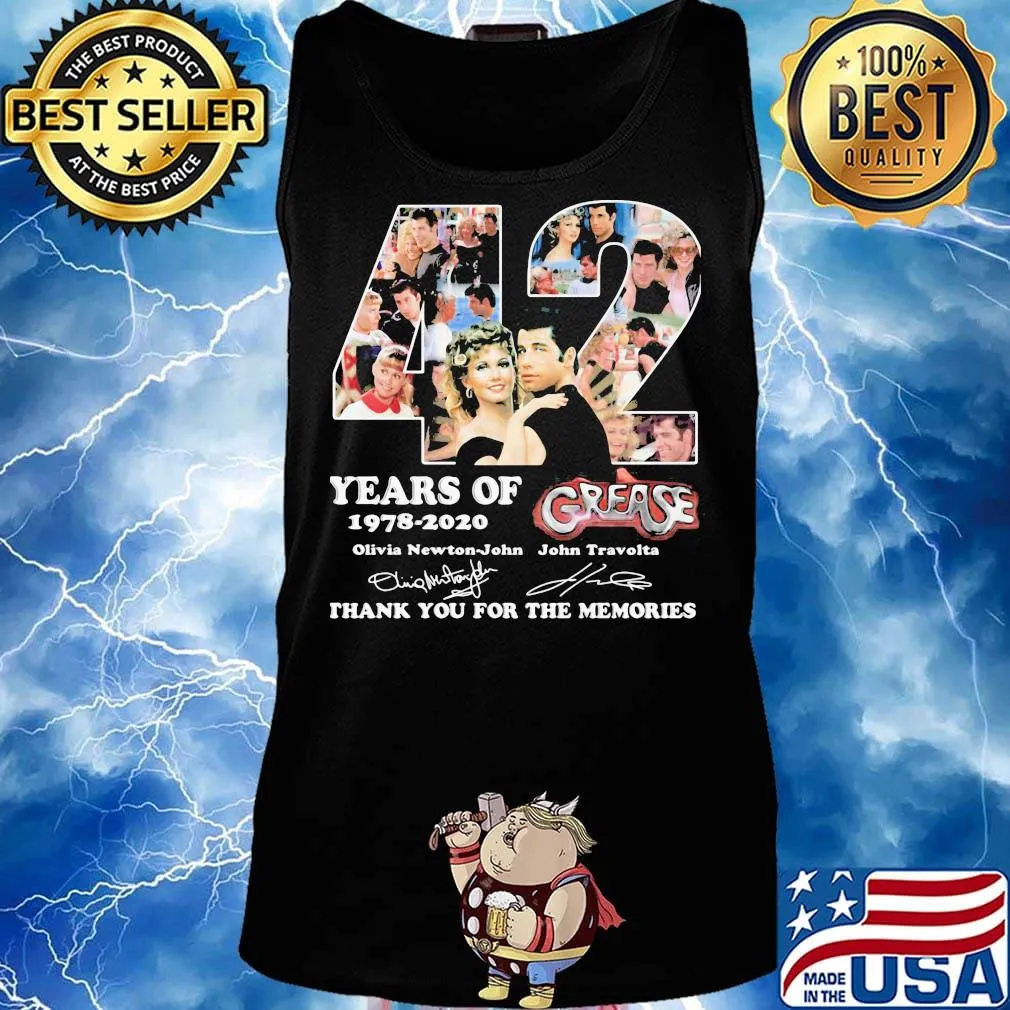 42 years of 1978 2020 grease thank you for the memories signatures s Tank top