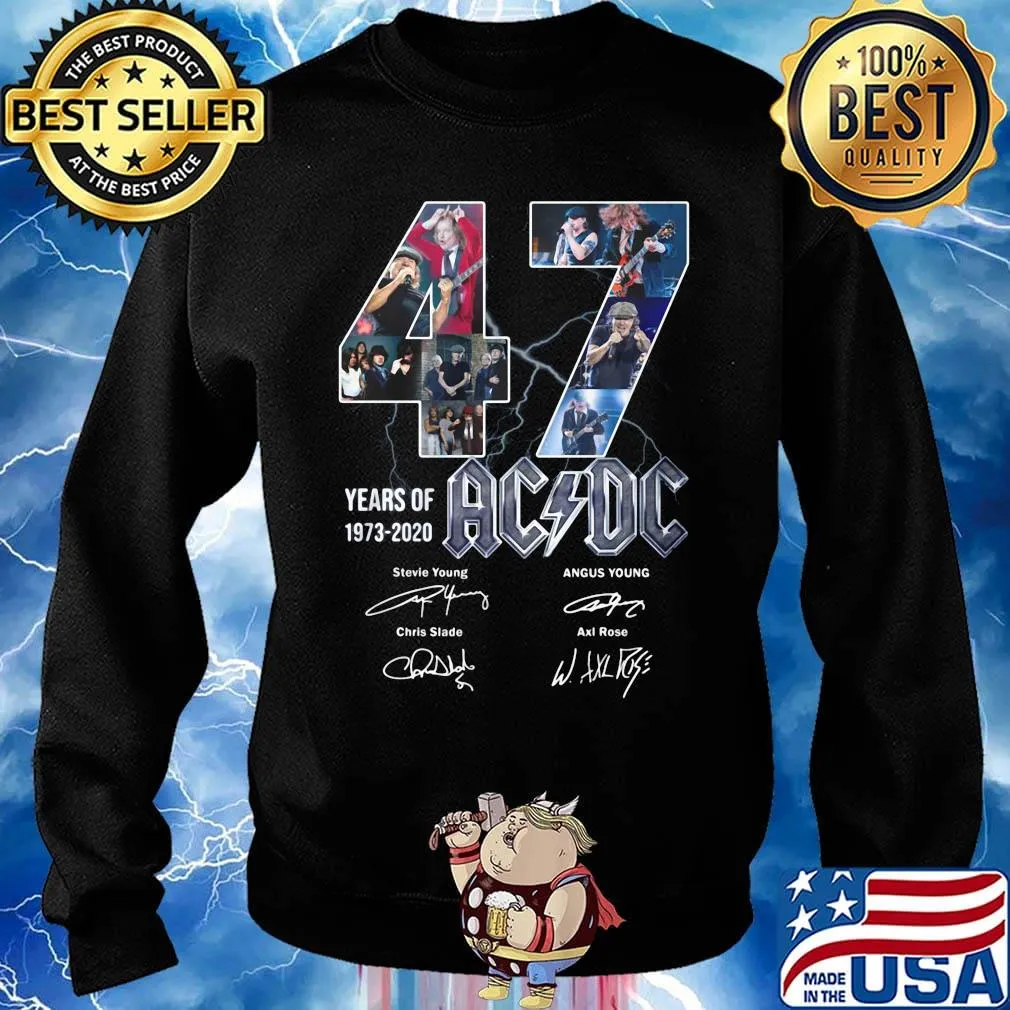 47 years of 1973 2020 acdc band members signatures s Sweater