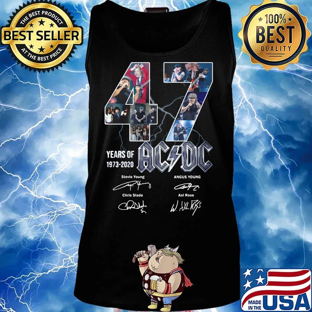 47 years of 1973 2020 acdc band members signatures s Tank top