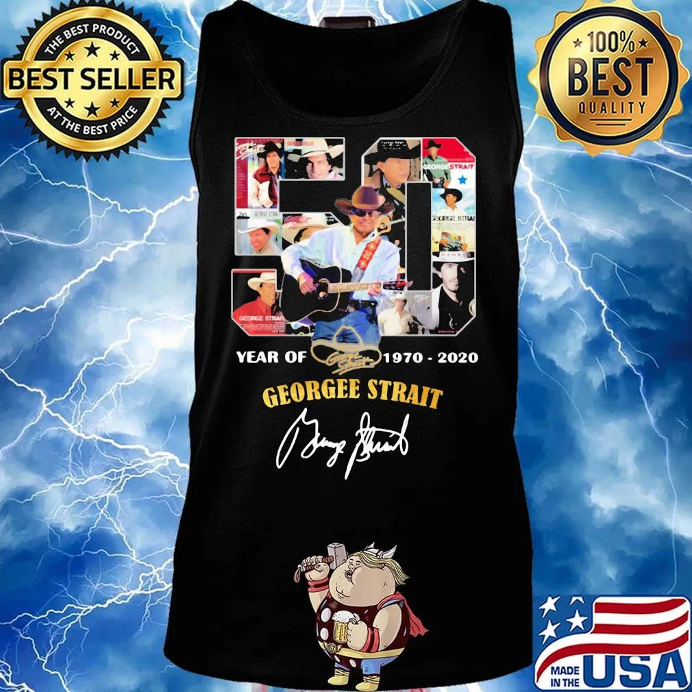 50 year of 1970 2020 george strait signature s Tank top
