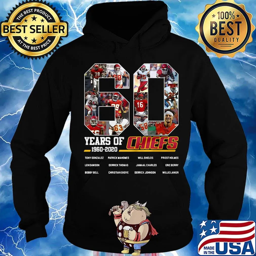 60 years of 1960 2020 kansas city chiefs football players s Hoodie