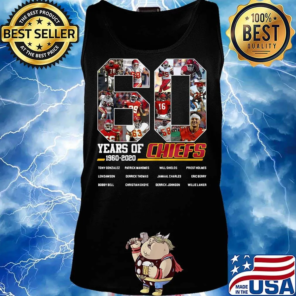 60 years of 1960 2020 kansas city chiefs football players s Tank top