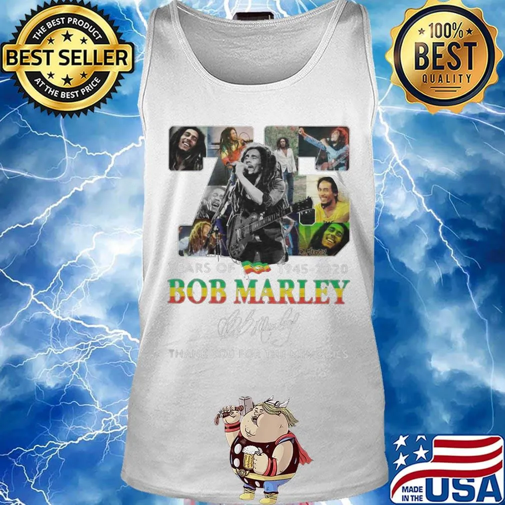 75 years of 1945 3030 bob marley thank you for the memories signature shirt75 years of 1945 3030 bob marley thank you for the memories signature s Tank top
