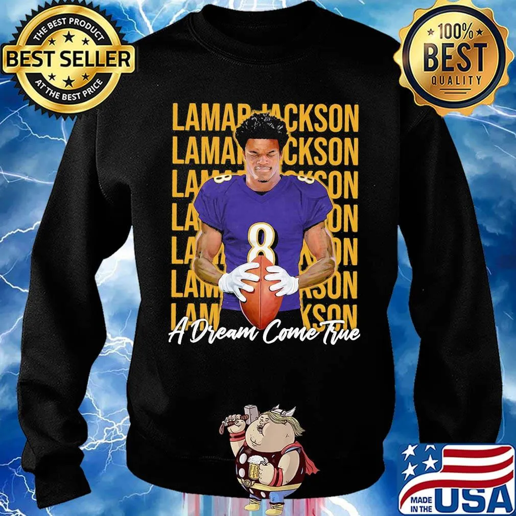 8 lamar jackson nebraska player football a dream come true s Sweater