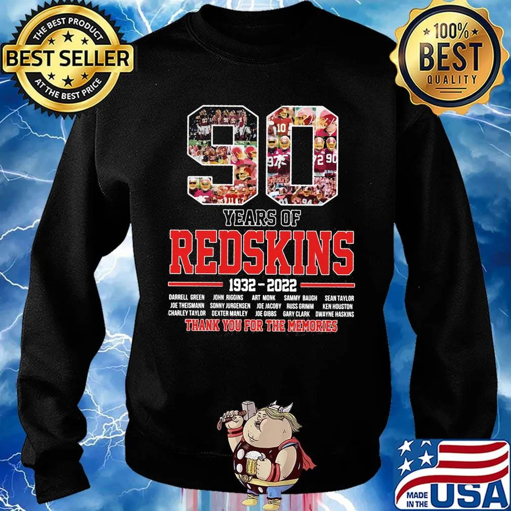 90 years of 1930 2020 redskins football thank you for the memories s Sweater