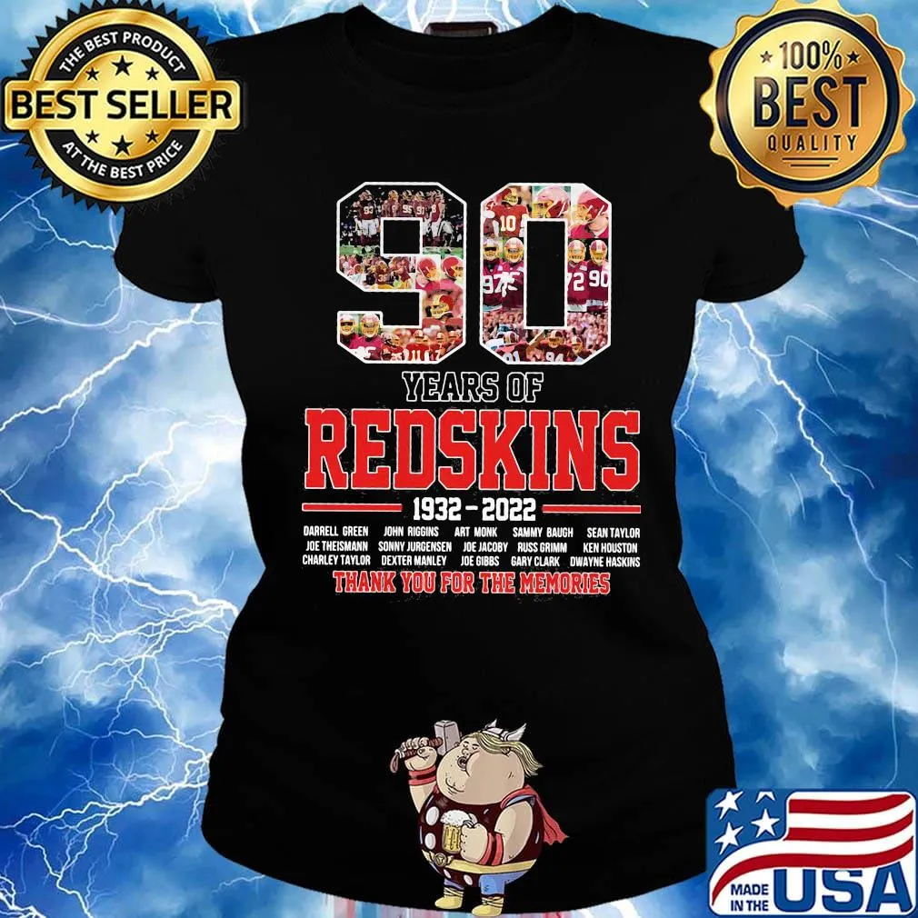 90 years of redskins 1932 2022 thank you for the memories s Ladies tee