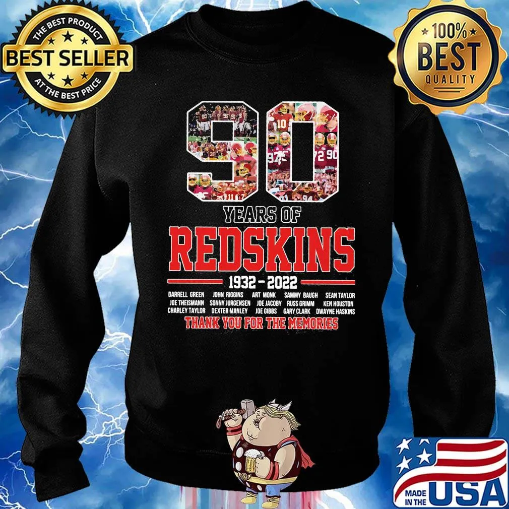 90 years of redskins 1932 2022 thank you for the memories s Sweater