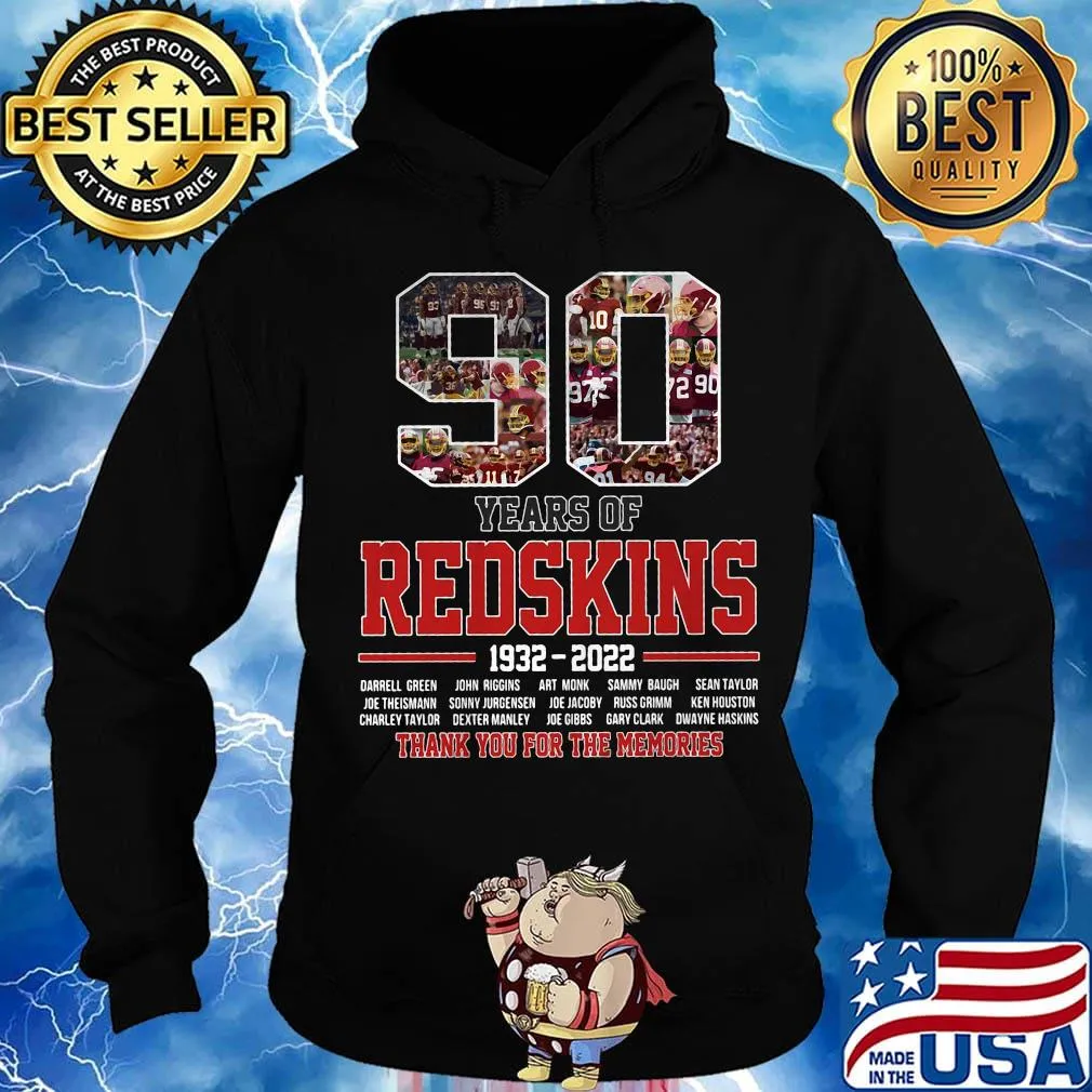 90 years of washington redskins 1932 2022 thank you for the memories s Hoodie