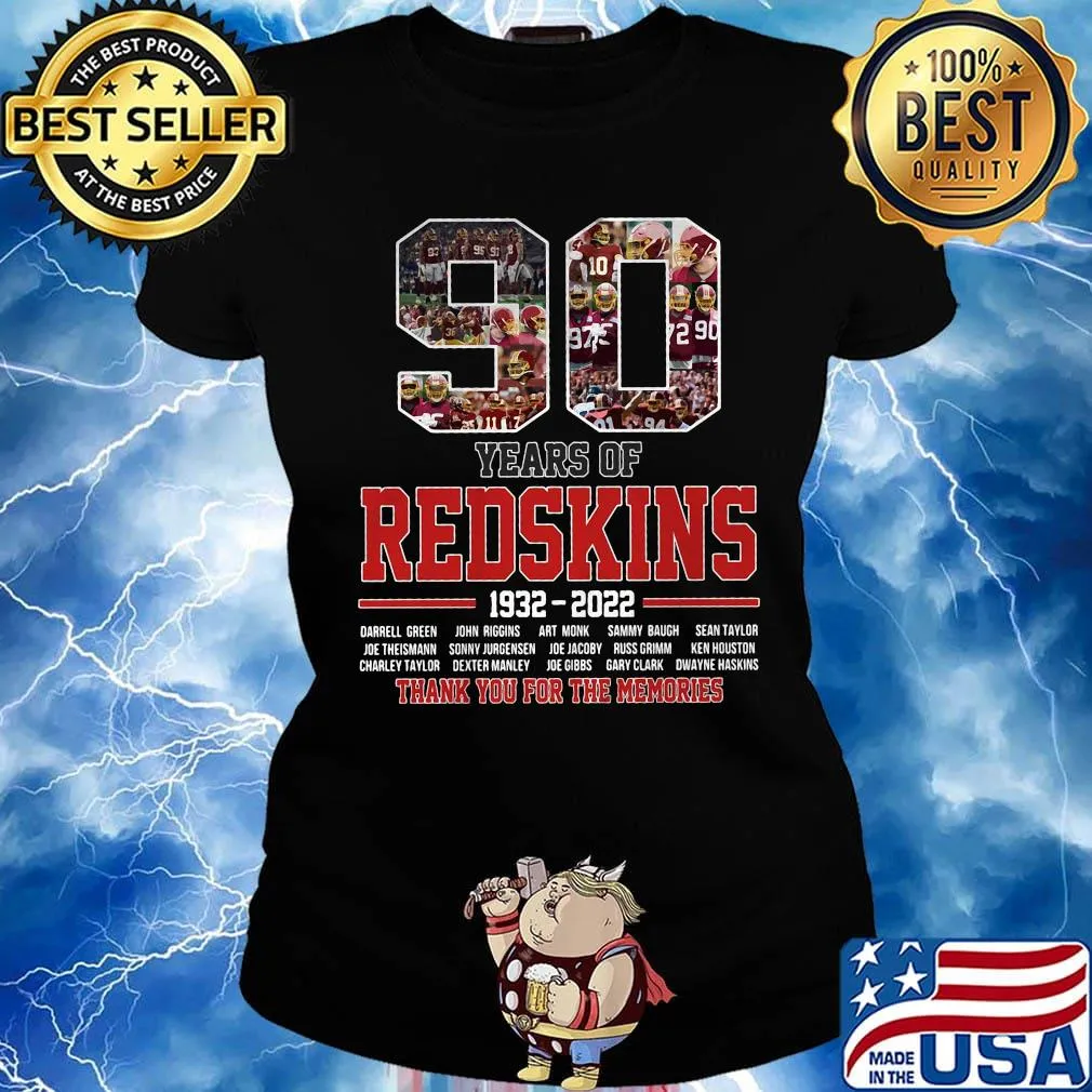 90 years of washington redskins 1932 2022 thank you for the memories s Ladies tee