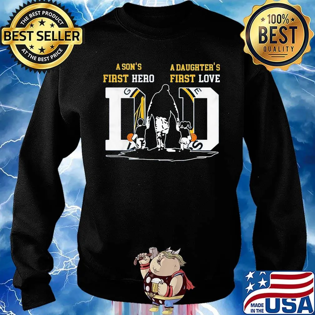 A son's first hero a daughter's first love dad golden state basketball happy father's day s Sweater
