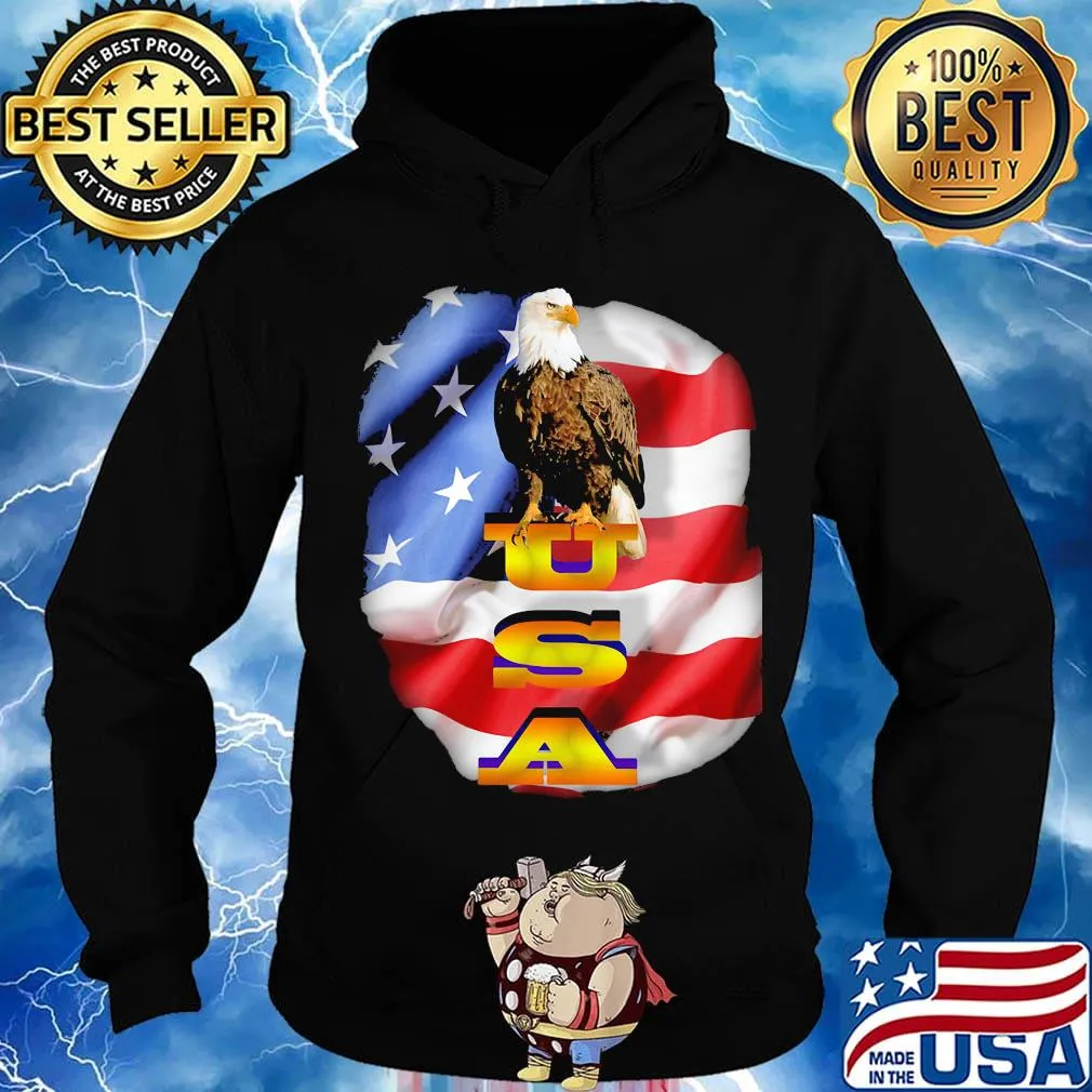 Agle USA American flag veteran Independence day s Hoodie