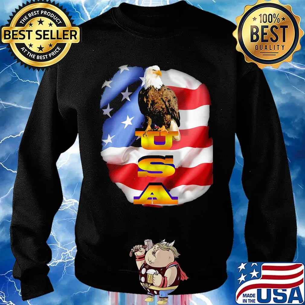 Agle USA American flag veteran Independence day s Sweater