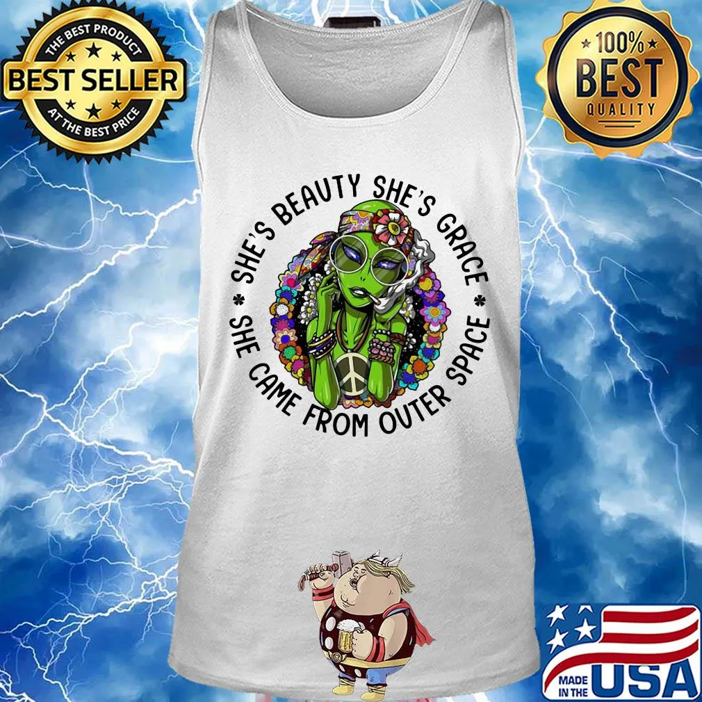 Alien flowers she's beauty she's grace she came from outer space s Tank top