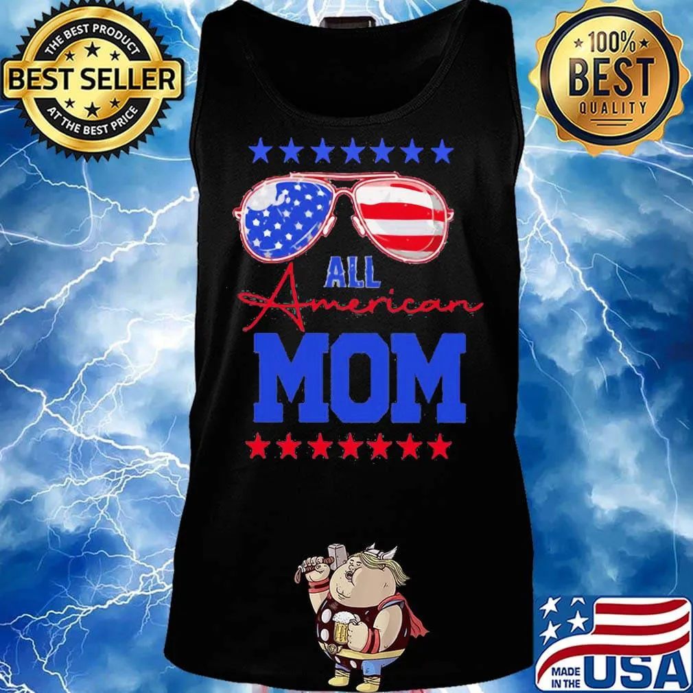 All American Mom Glasses Independence Day Shirt Tank top