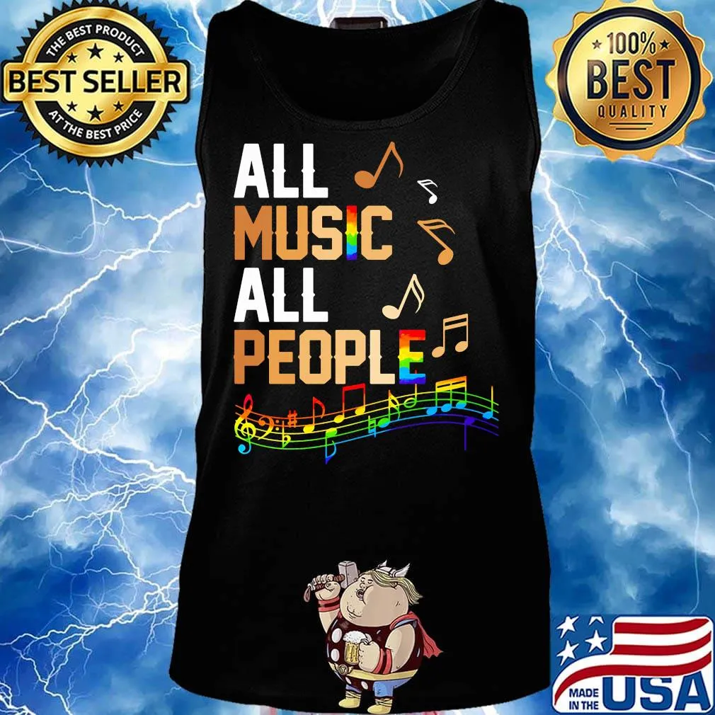 All Music All People LGBT Shirt Tank top