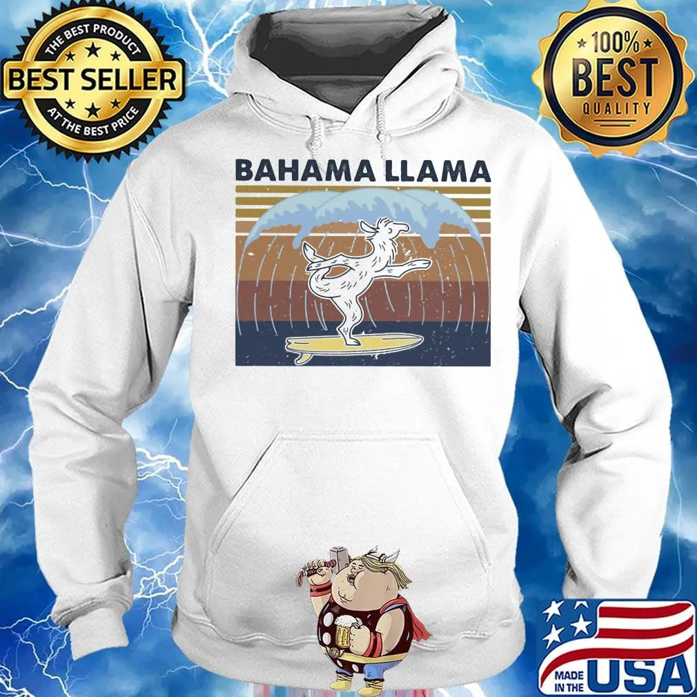 Bahama Llama Dancing Vintage Retro Shirt Hoodie