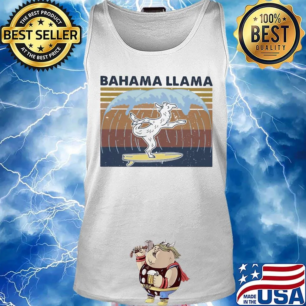 Bahama Llama Dancing Vintage Retro Shirt Tank top