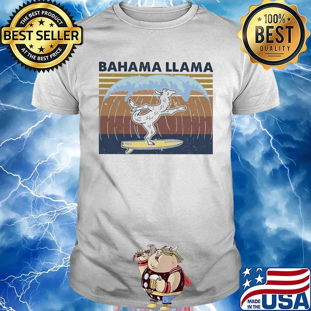 Bahama Llama Dancing Vintage Retro Shirt