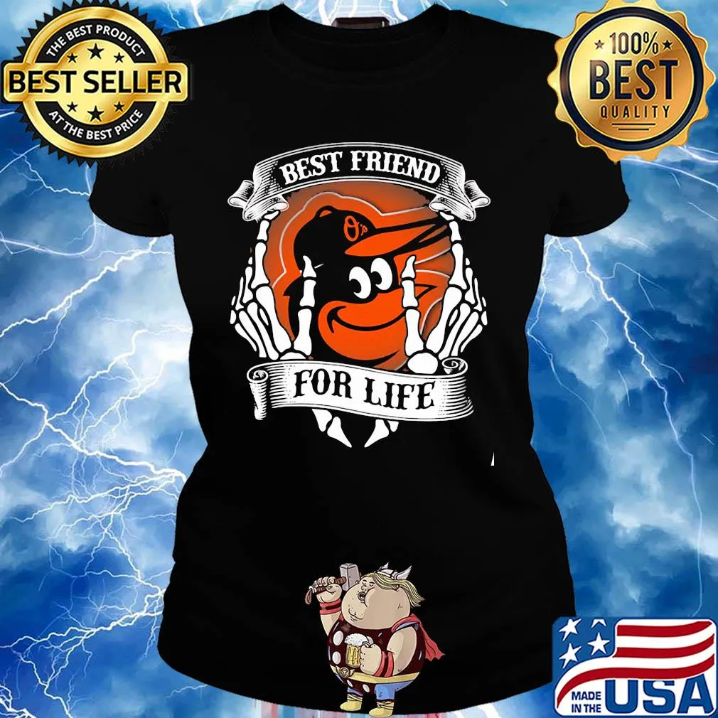 Baltimore orioles best friend for life seketon s Ladies tee