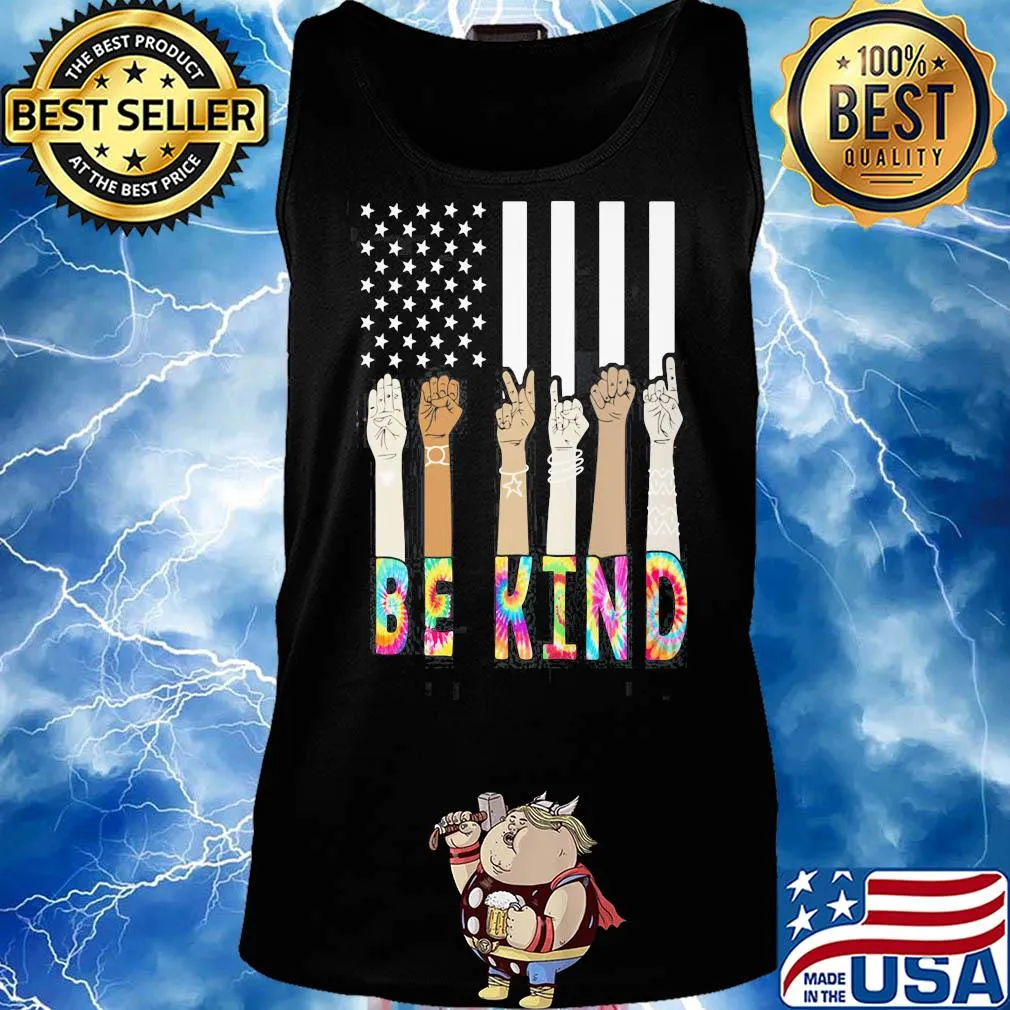 Be kind hand American flag veteran Independence Day s Tank top