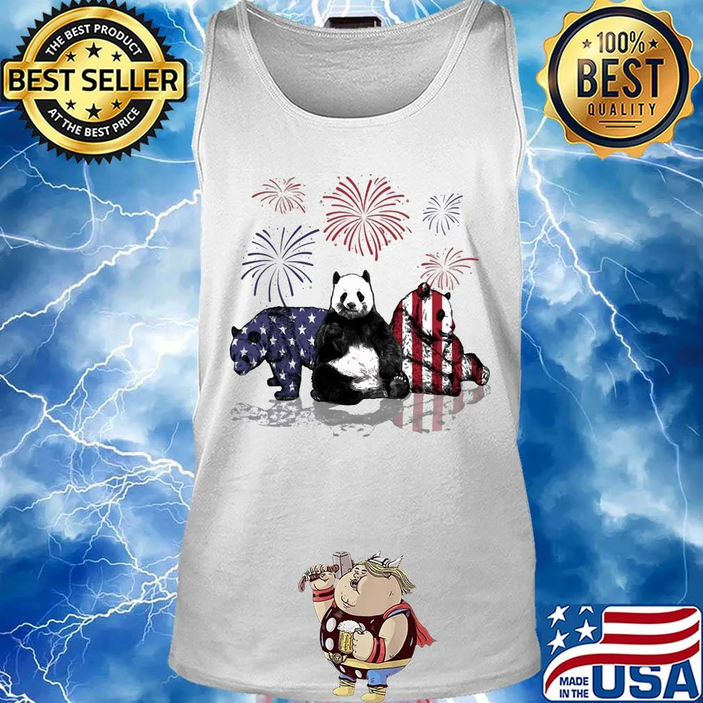 Bear firework american flag independence day s Tank top
