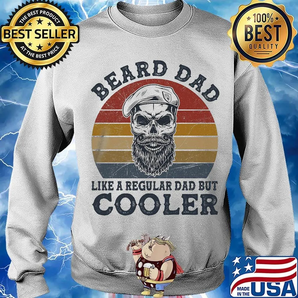Beard dad like a regular dad but cooler vintage retro s Sweater