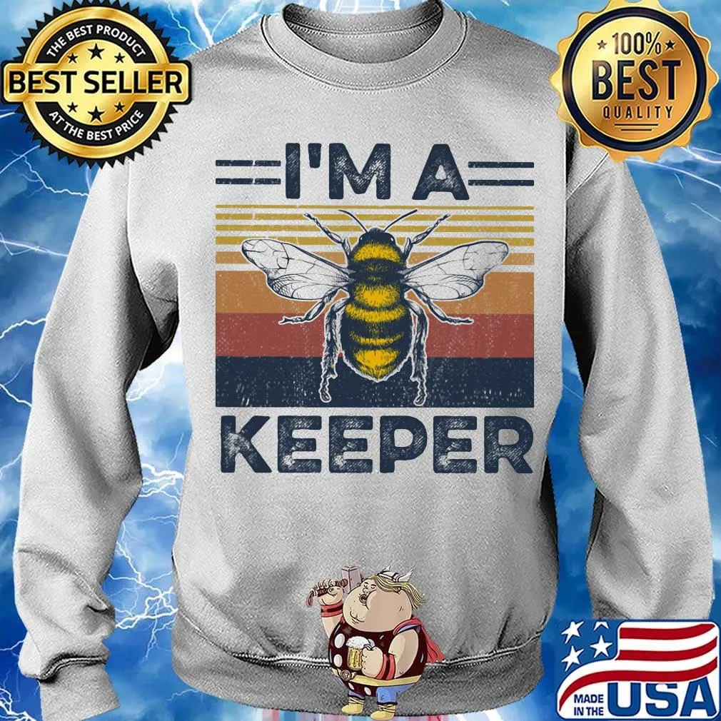 Bee I'm a keeper vintage retro s Sweater