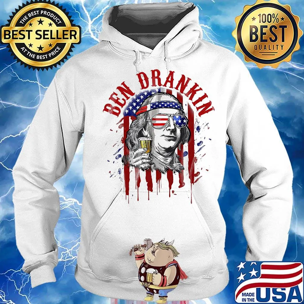 Benjamin franklin ben drankin american flag 4th of july independence day s Hoodie