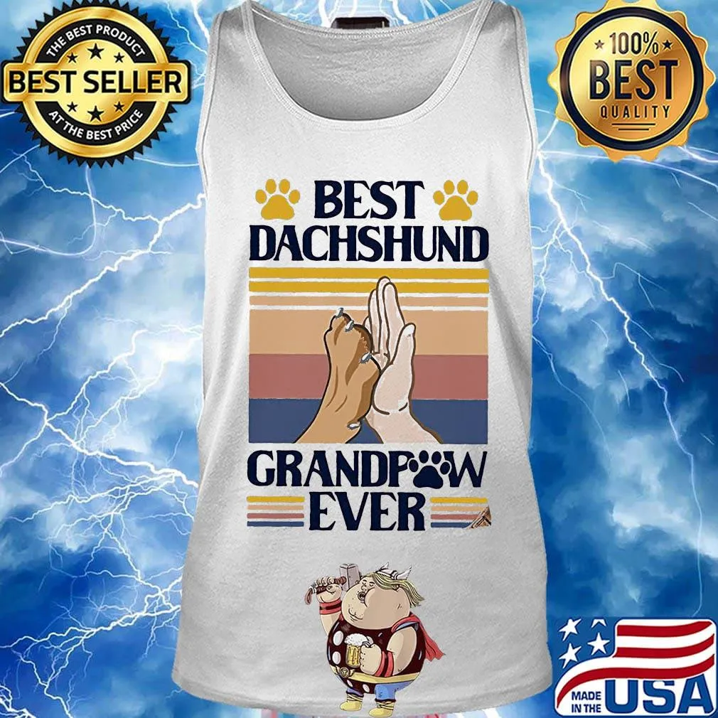 Best dachshund grandpaw ever vintage retro s Tank top