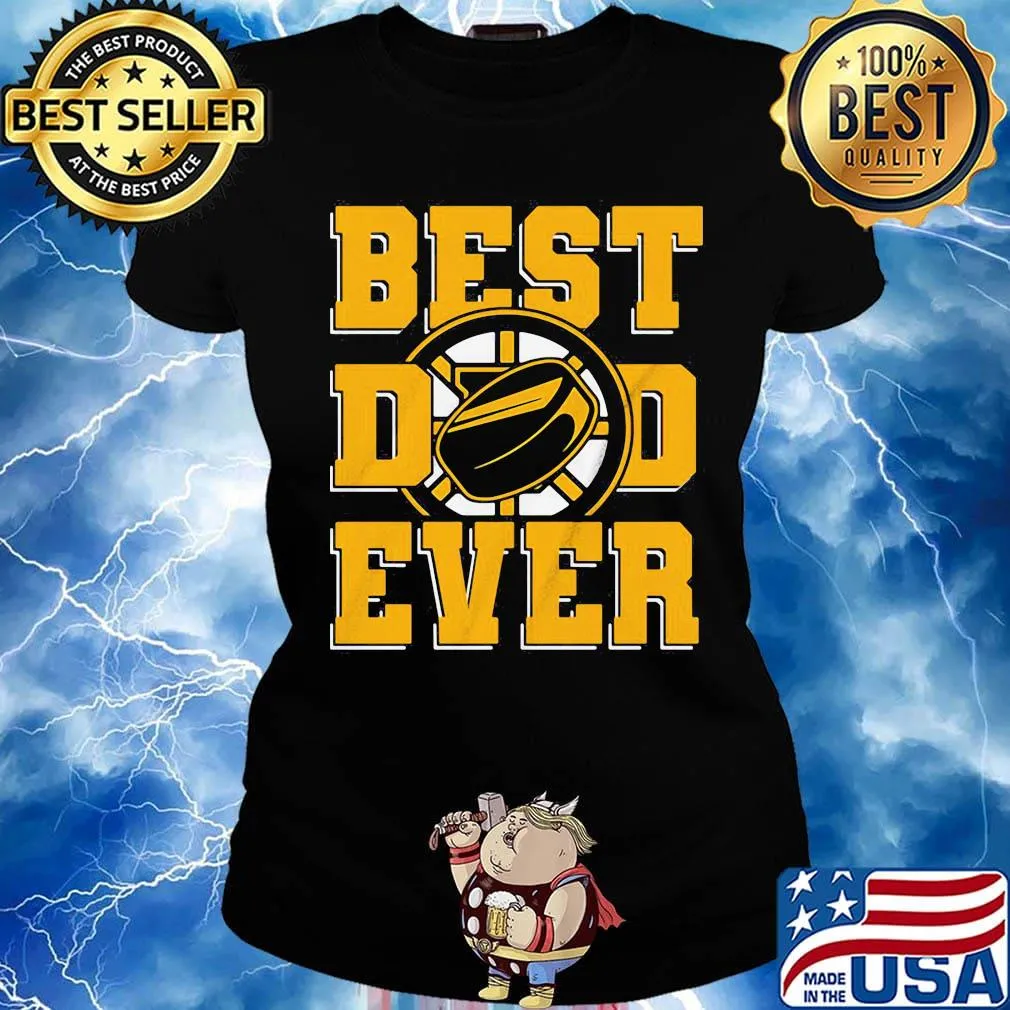 Best dad ever boston ice hockey dad happy father's day s Ladies tee
