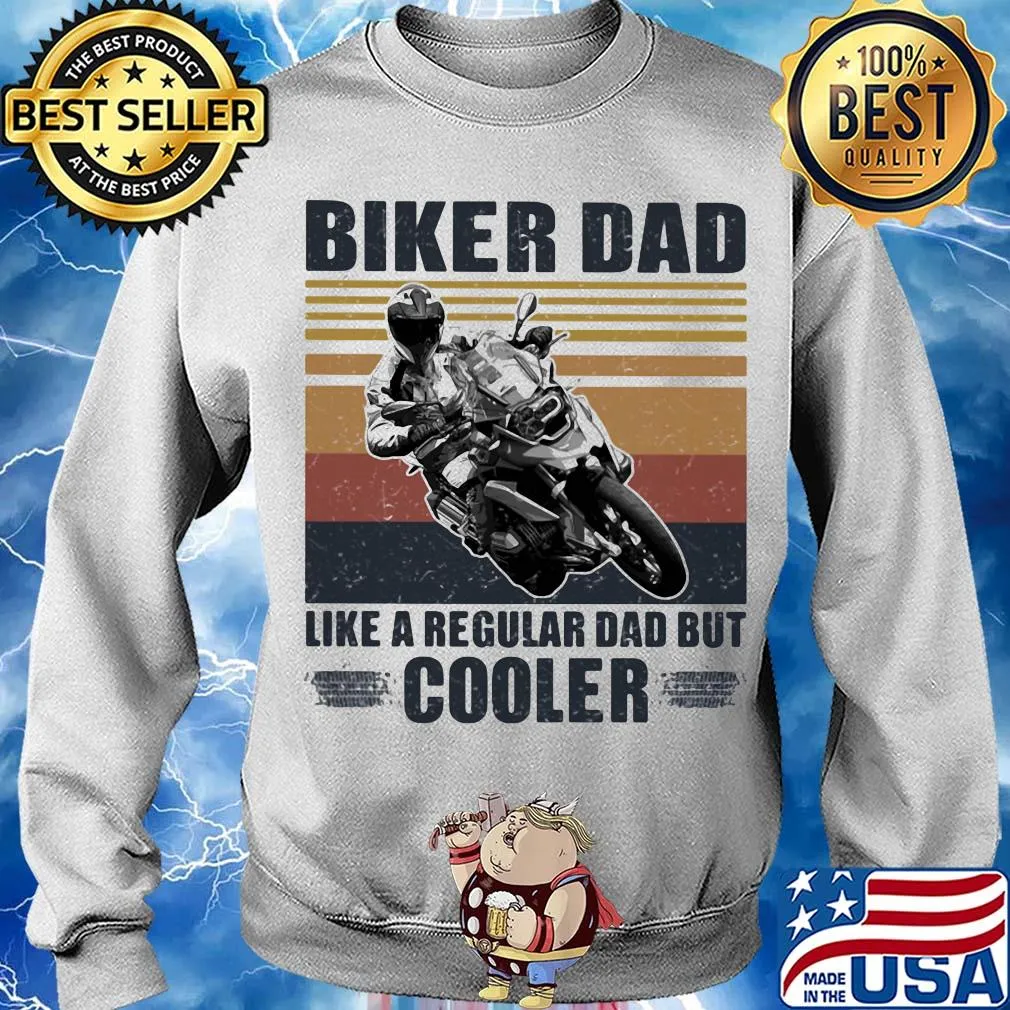 Biker dad like a regular dad but cooler vintage retro s Sweater