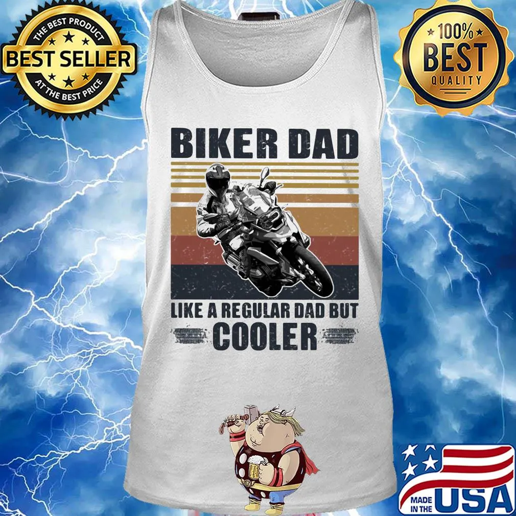 Biker dad like a regular dad but cooler vintage retro s Tank top