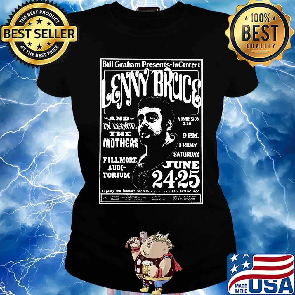 Bill graham presents-in concert lenny bruce and dance the mother fillmore auditorium s Ladies tee