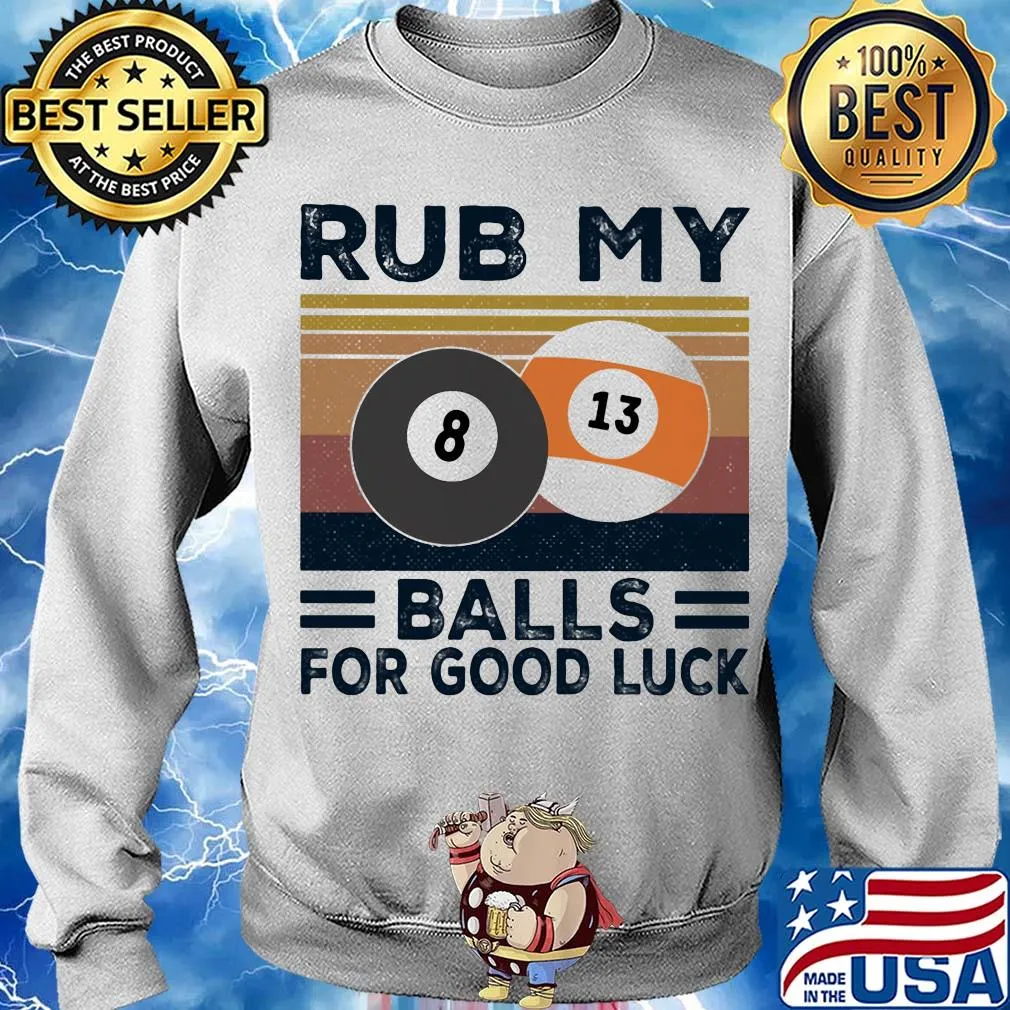 Billard rub my balls for good luck vintage retro s Sweater