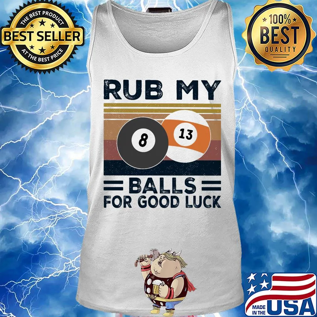 Billard rub my balls for good luck vintage retro s Tank top