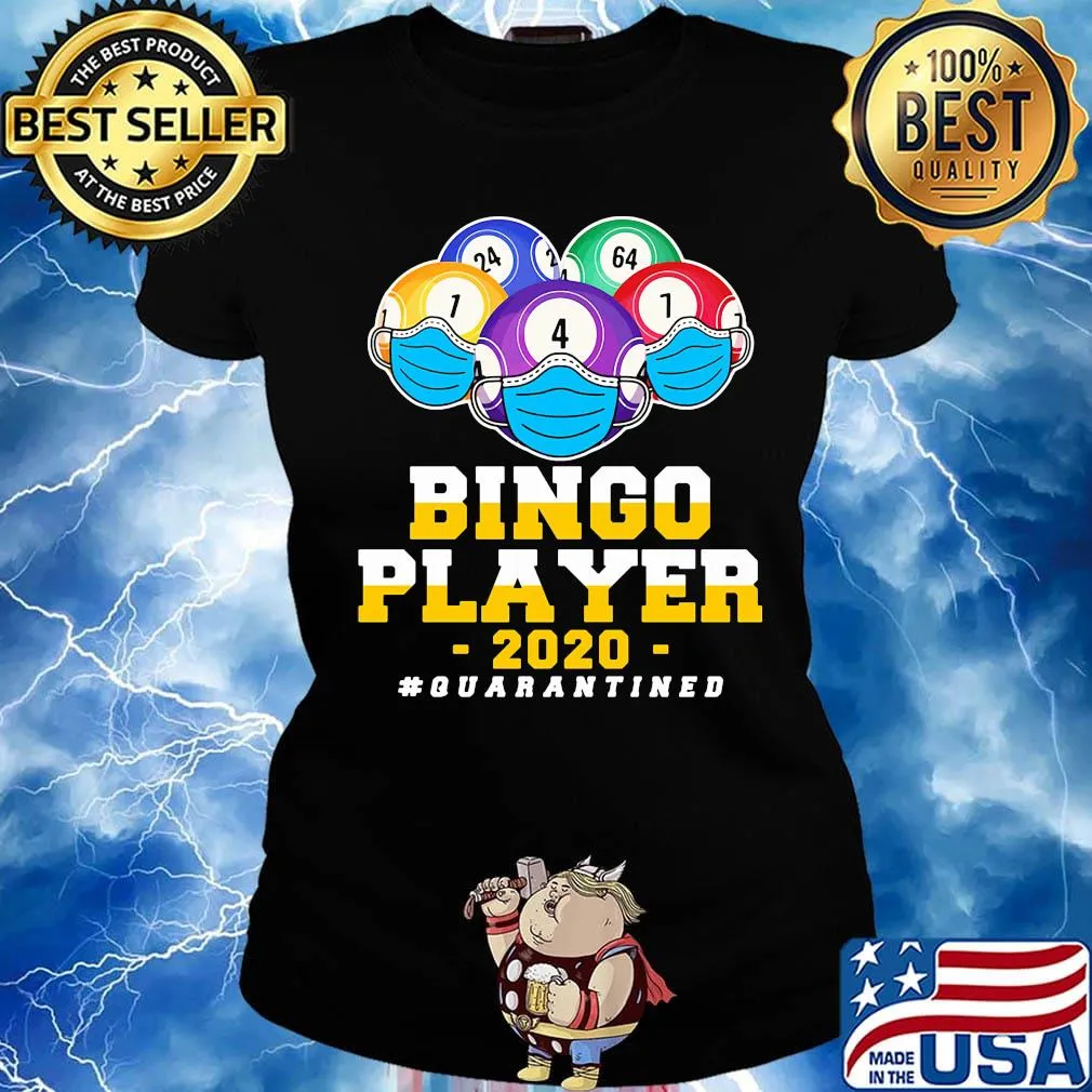 Bingo player 2020 quarantined mask s Ladies tee