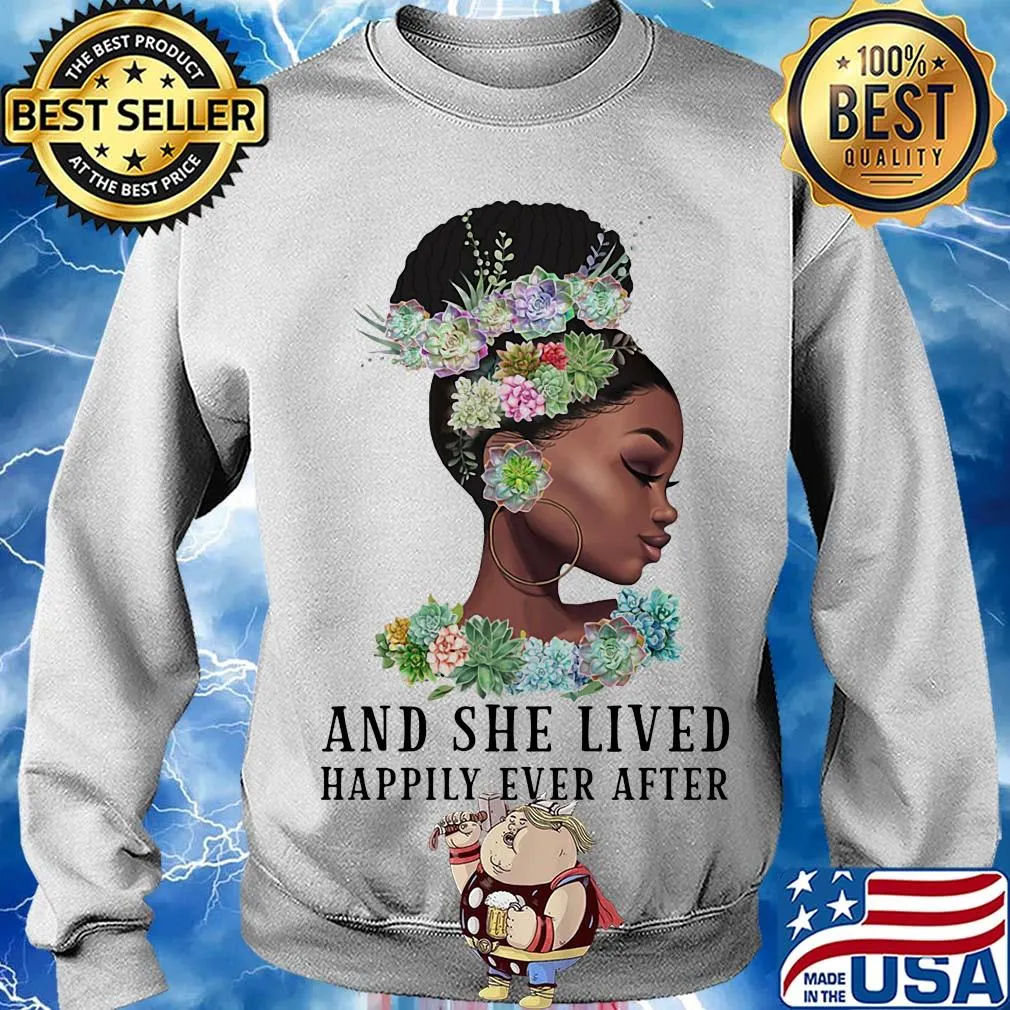 Black girl flower and she lived happily ever after s Sweater