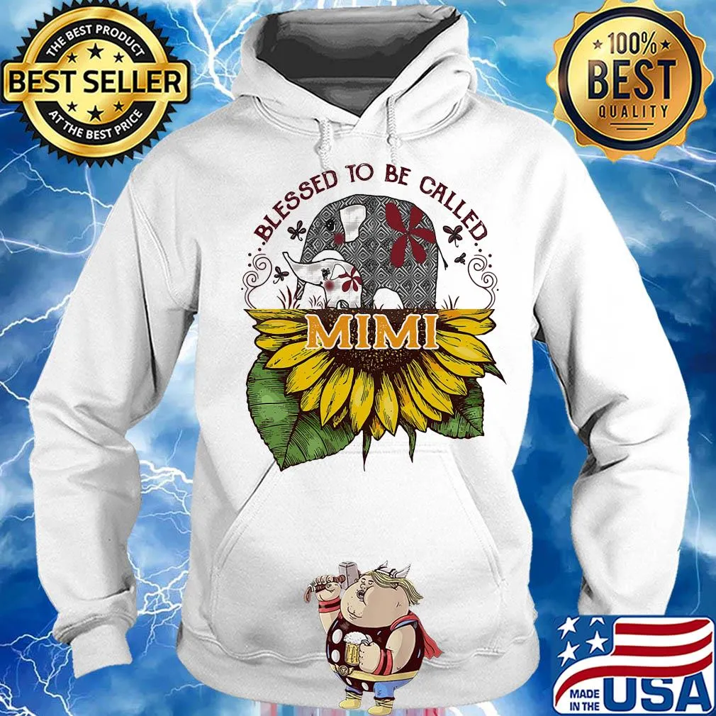 Blessed to be called mimi sunflower elephant s Hoodie
