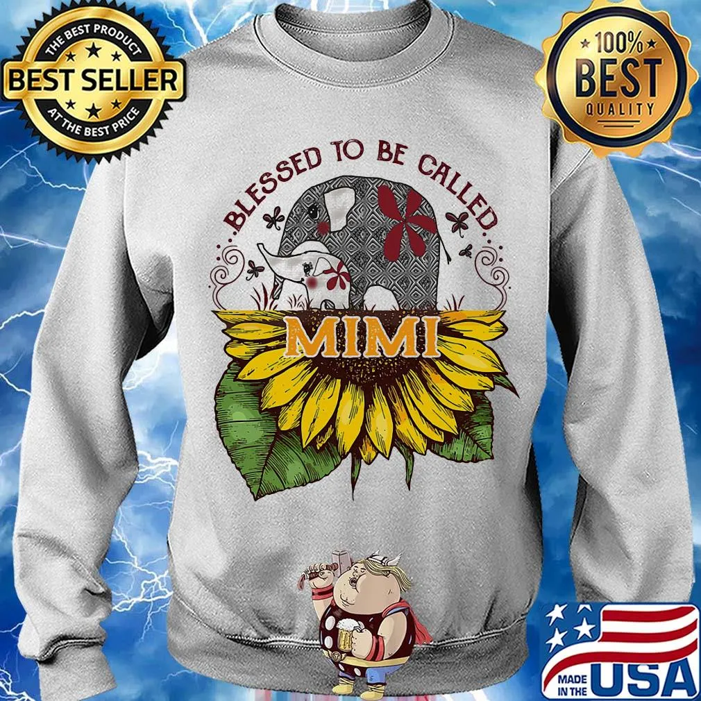 Blessed to be called mimi sunflower elephant s Sweater
