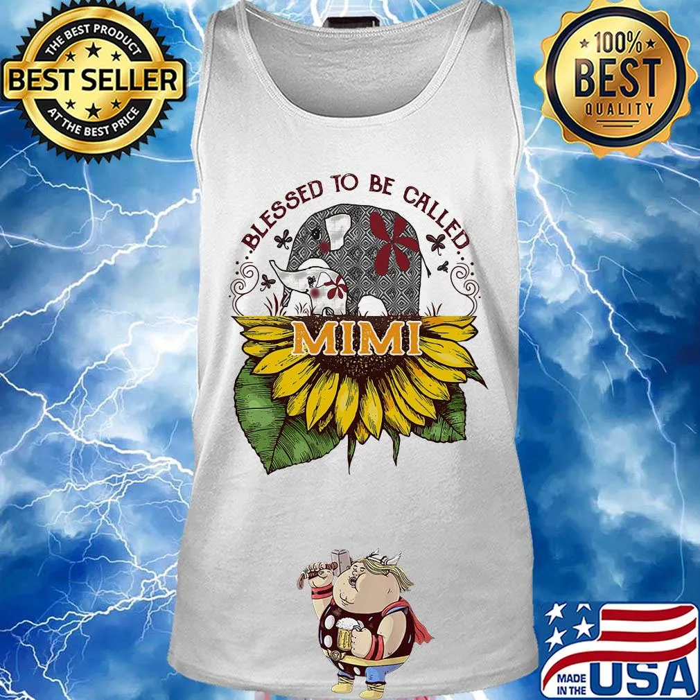 Blessed to be called mimi sunflower elephant s Tank top